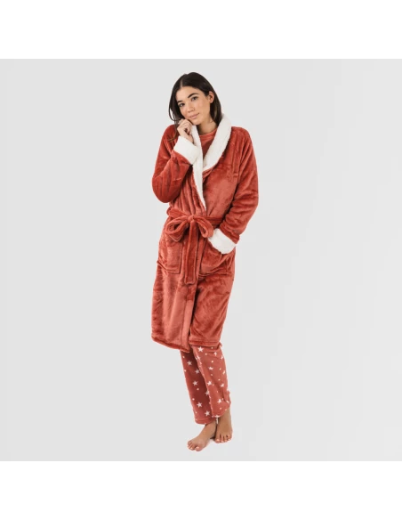 Bata terciopelo sherpa lisa Bata terciopelo sherpa lisa