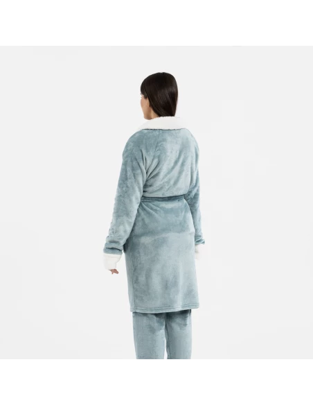 Bata terciopelo sherpa lisa Bata terciopelo sherpa lisa