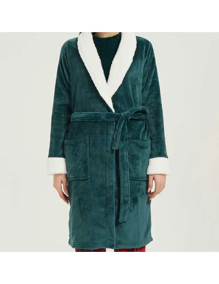 Bata terciopelo sherpa lisa Bata terciopelo sherpa lisa