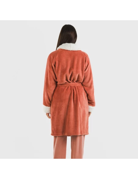 Bata terciopelo sherpa lisa Bata terciopelo sherpa lisa