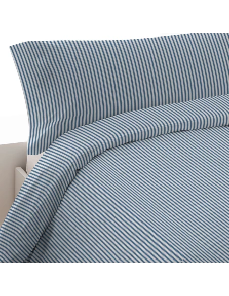 Funda nordica algodon Raya Linares azul Medidas nordicos cama 90cm