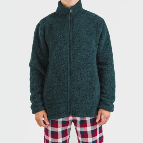 Sudadera sherpa hombre lisa