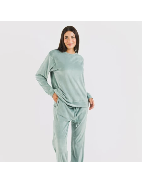 Pijama largo Velvet liso Pijama largo Velvet liso