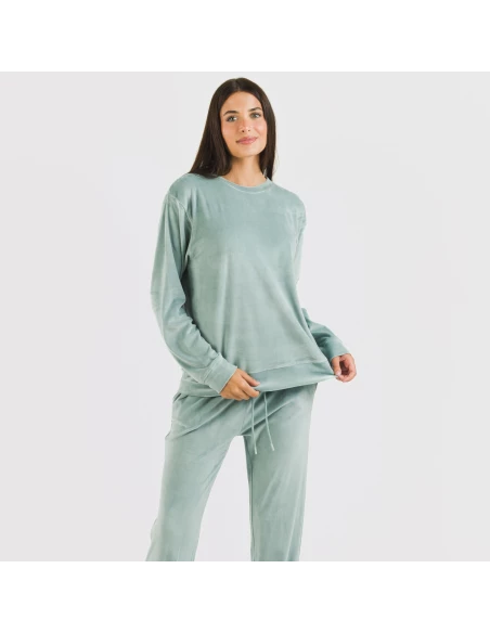 Pijama largo Velvet liso Pijama largo Velvet liso