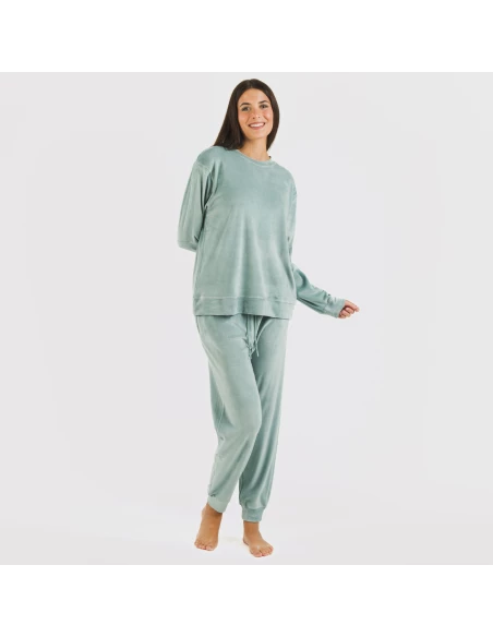 Pijama largo Velvet liso Pijama largo Velvet liso