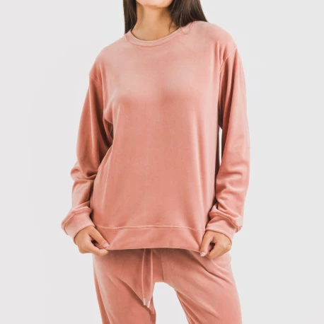 Pijama largo Velvet liso