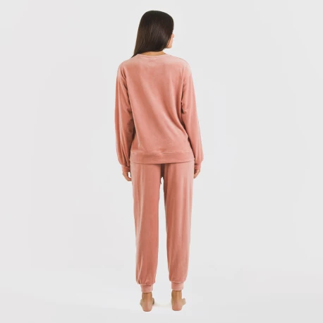 Pijama largo Velvet liso