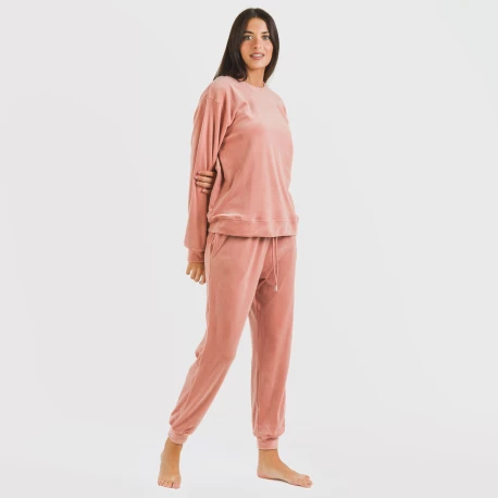 Pijama largo Velvet liso