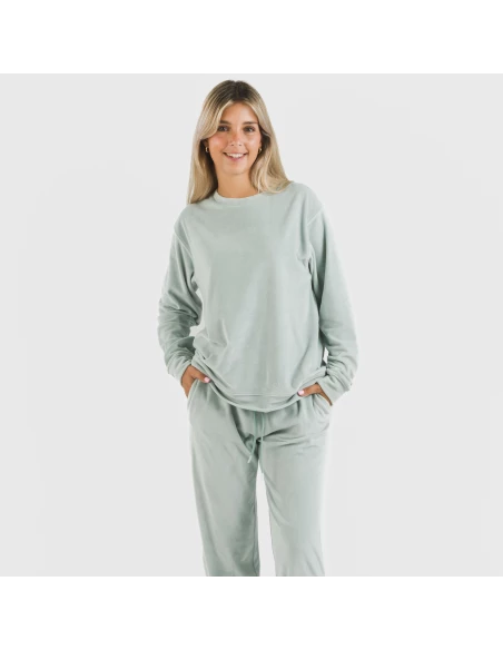 Pijama largo Velvet liso