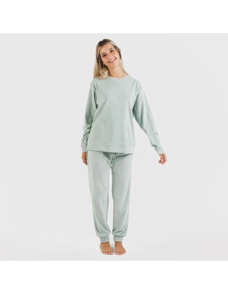 Pijama largo Velvet liso