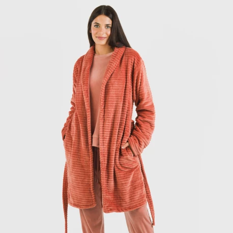 Bata terciopelo Raya lisa