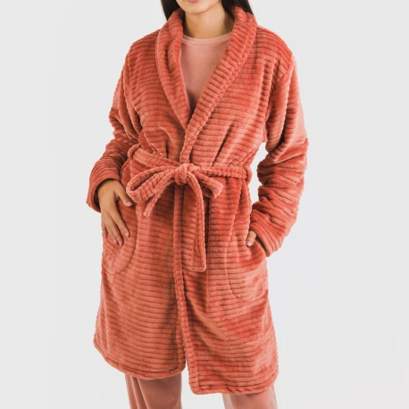 Bata terciopelo Raya lisa