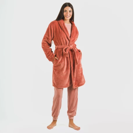 Bata terciopelo Raya lisa