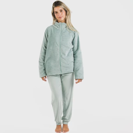 Sudadera terciopelo Raya lisa