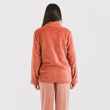 Sudadera terciopelo Raya lisa