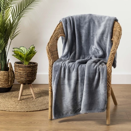 Manta terciopelo lisa