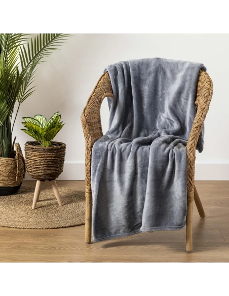 Manta terciopelo lisa