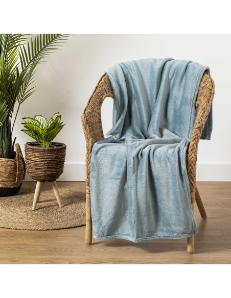 Manta terciopelo lisa