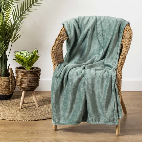 Manta terciopelo lisa