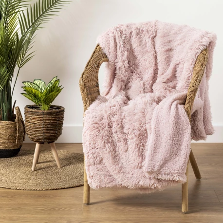 Manta pelo sherpa lisa