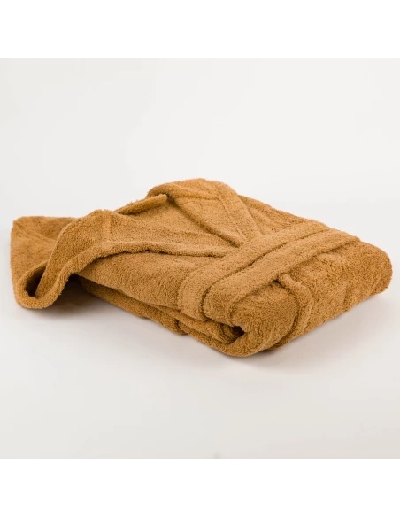 Albornoz capucha ocre 450gr Unisex