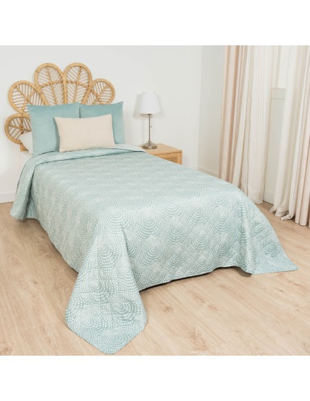 Colcha bouti Katy verde francés