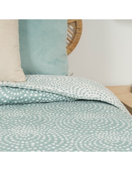 Colcha bouti Katy verde francés