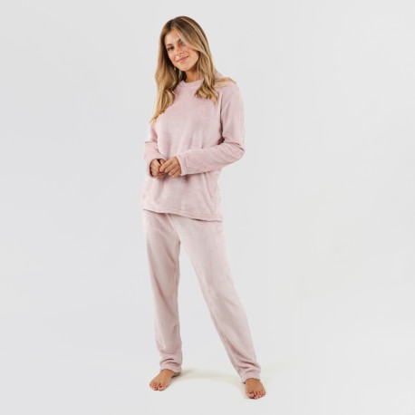 Pijama terciopelo liso
