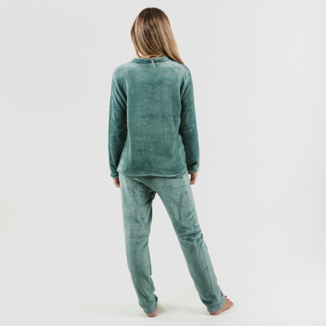 Pijama terciopelo liso