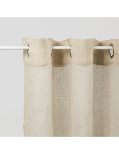 Cortina visillo algodón lino