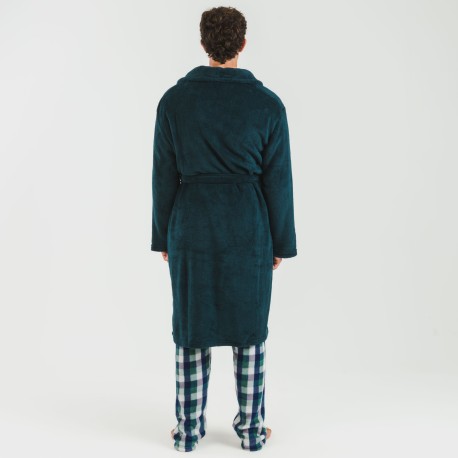 Bata coral hombre lisa