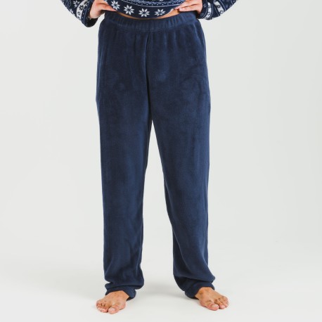 Pijama coral hombre Delancey azul marino