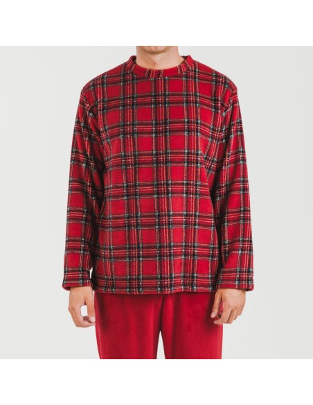 Pijama coral hombre Nicolas rojo Pijama coral hombre Nicolas rojo