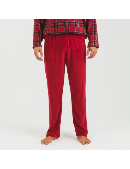Pijama coral hombre Nicolas rojo Pijama coral hombre Nicolas rojo