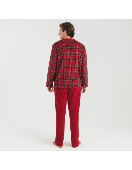 Pijama coral hombre Nicolas rojo Pijama coral hombre Nicolas rojo