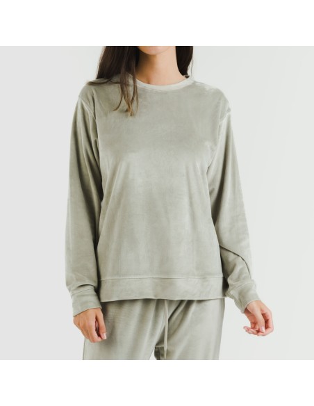 Pijama largo Velvet liso