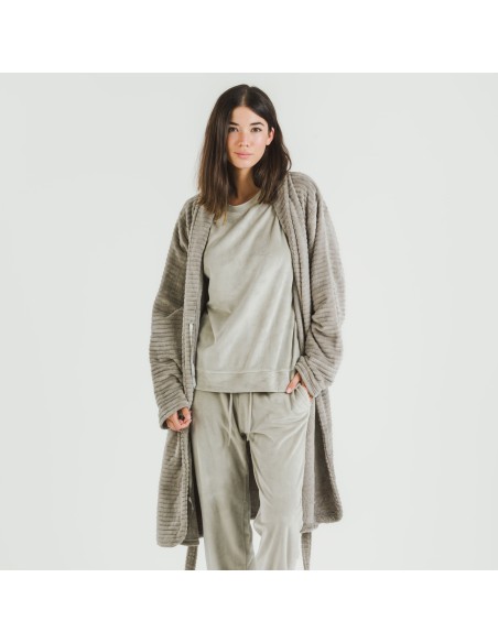 Bata terciopelo Raya lisa Bata terciopelo Raya lisa