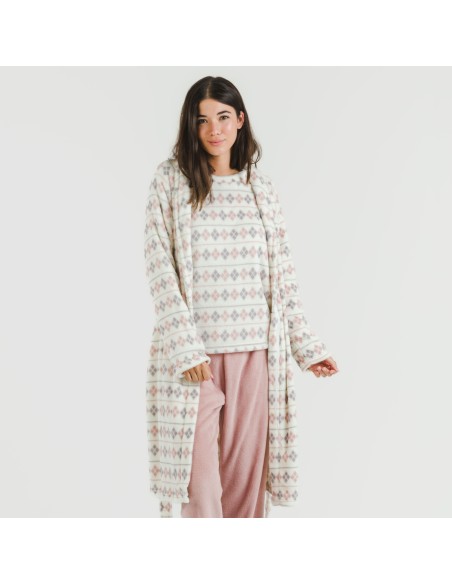 Bata coral Casimira malva Bata coral Casimira malva