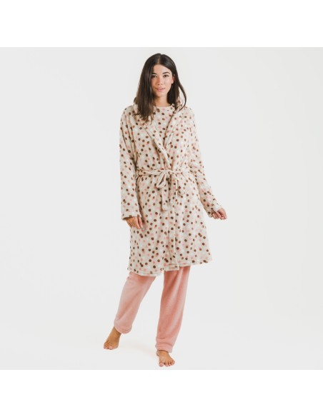 Bata coral Janice melocotón