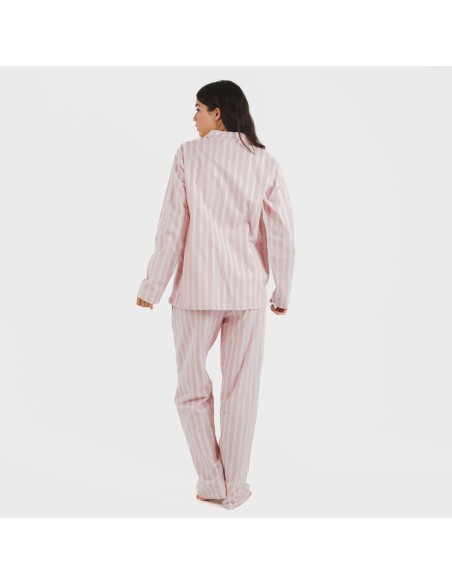 Pijama Franela con solapa mujer Raya Marsella rosa Pijama Franela con solapa mujer Raya Marsella rosa