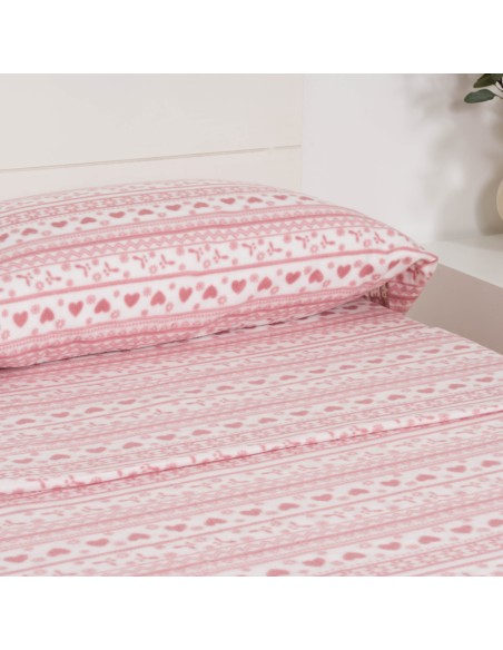 Juego de sábanas pirineo Candy malva Juego de sábanas pirineo Candy malva