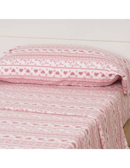 Juego de sábanas pirineo Candy malva Juego de sábanas pirineo Candy malva