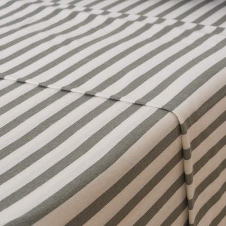 Juego de sábanas franela Raya Aviles verde caceria