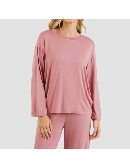 Pijama largo viscosa mujer liso Pijama largo viscosa mujer liso