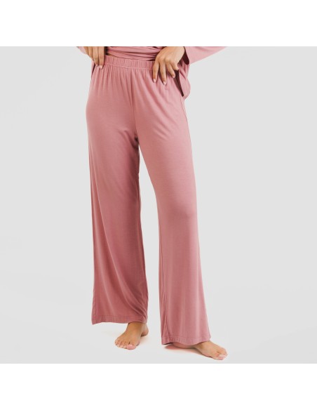 Pijama largo viscosa mujer liso Pijama largo viscosa mujer liso