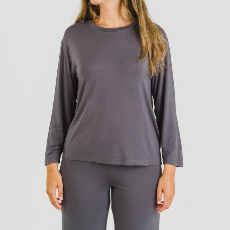 Pijama largo viscosa mujer liso