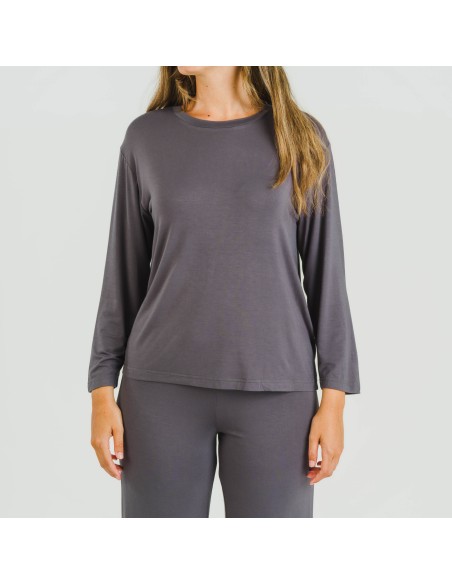 Pijama largo viscosa mujer liso Pijama largo viscosa mujer liso