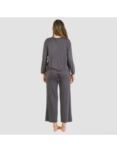 Pijama largo viscosa mujer liso Pijama largo viscosa mujer liso
