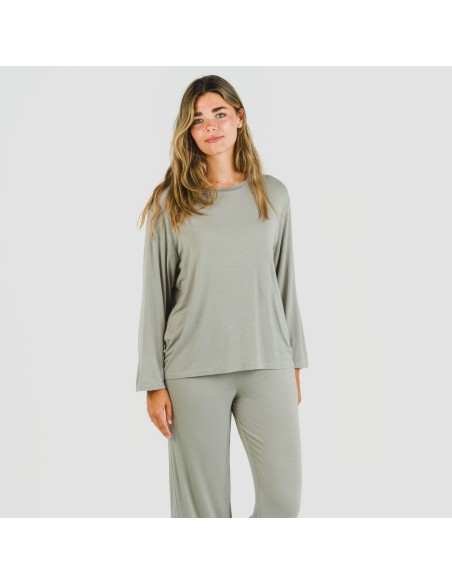 Pijama largo viscosa mujer Pijama largo viscosa mujer