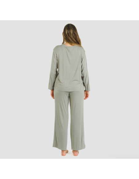 Pijama largo viscosa mujer Pijama largo viscosa mujer